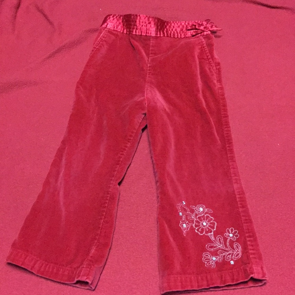 pants 3T girls red perfect for holiday time party fun EUC